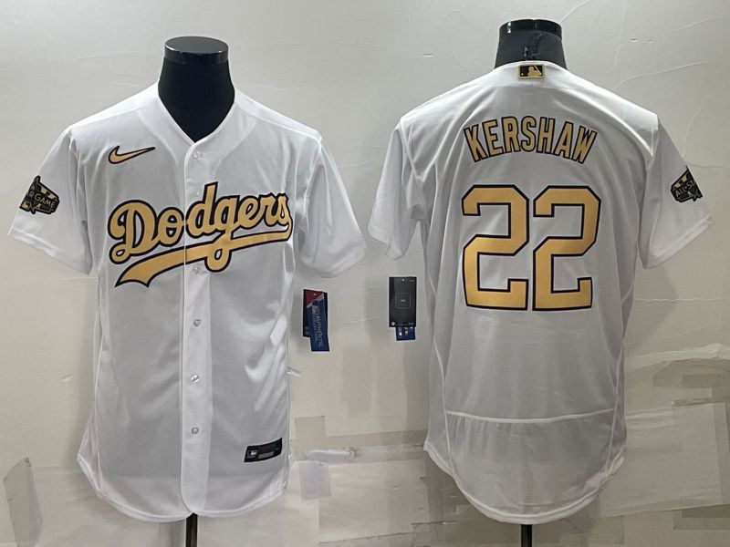 Men Los Angeles Dodgers #22 Kershaw White 2022 All Star Elite Nike MLB Jersey->los angeles dodgers->MLB Jersey